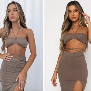 Brand New - Don't Look Back Crop Chocolate M